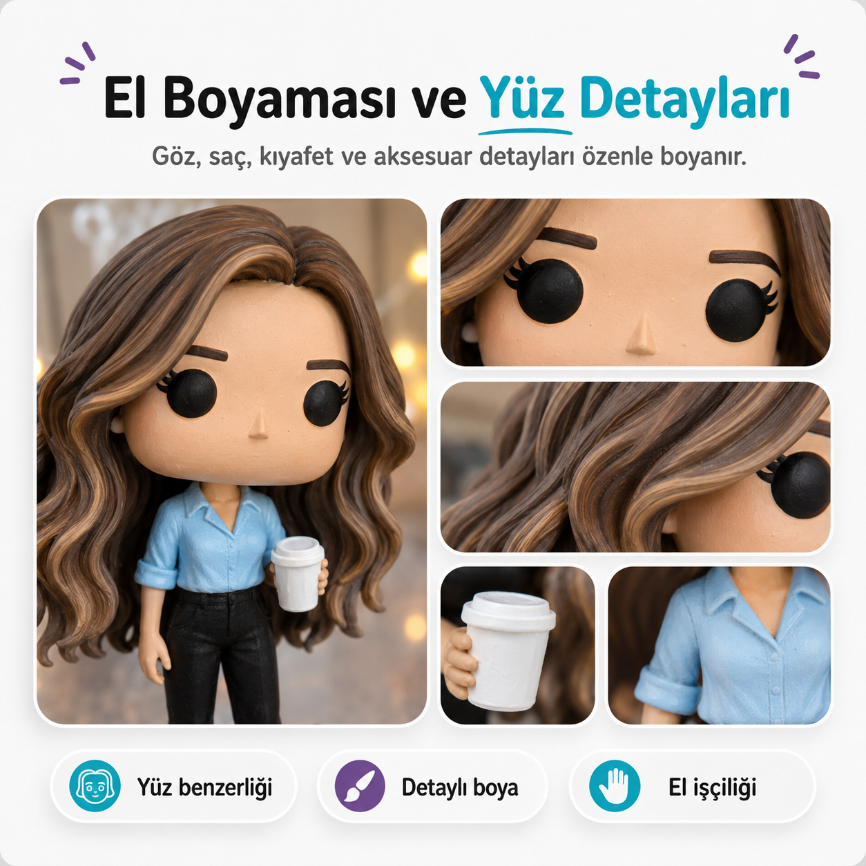 Kişiye Özel Pop Stil Mono Figür Mono Figür